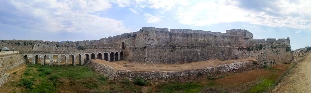 Methoni Methoni Castle Aussenmauer Panorama