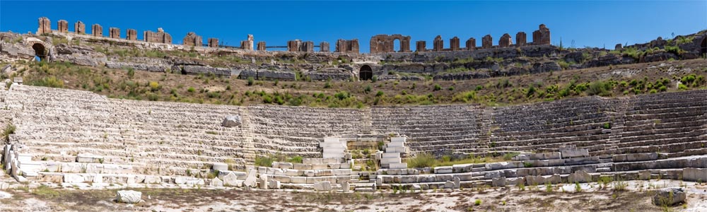 Nikopolis Roemisches-Theater Innenraum Panorama