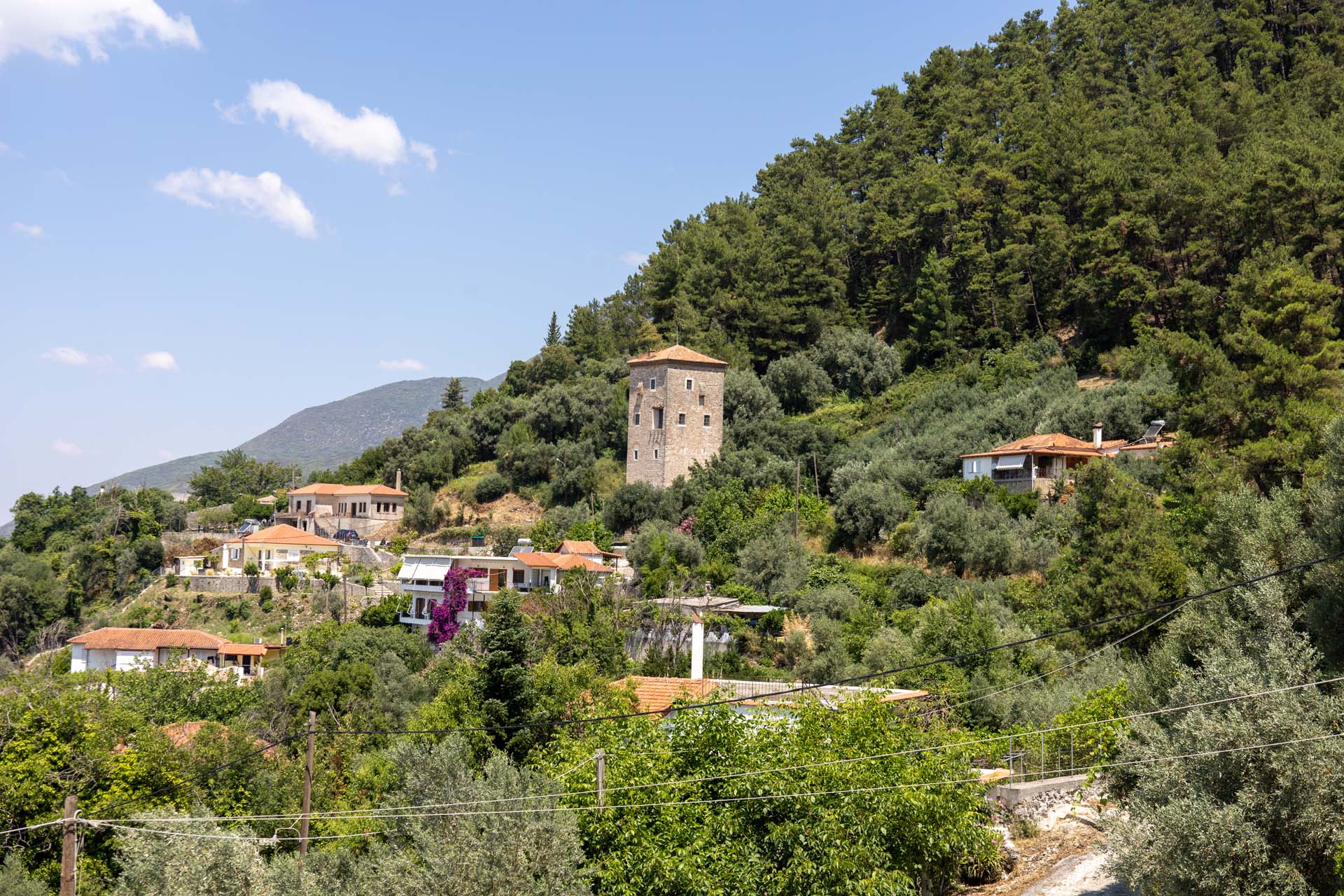 Der Koulia-Turm in Paramythia